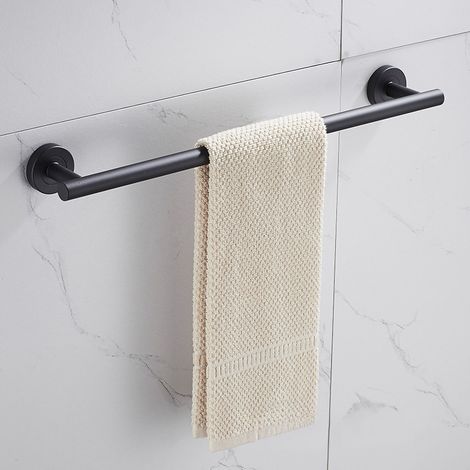 TAISHENGDA-Porte-Serviettes 40cm Acier Inoxydable 304 Finition Brossée avec Rainure Barre Murale Salle de Bain (1/3)