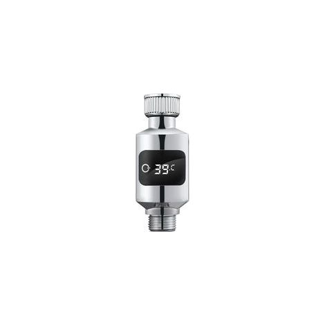 Thermomètre à eau de douche avec capteur sensible et affichage LED numérique, capteur de température du robinet d'eau sensible pour salle de bain (1/4)