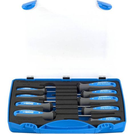 Set de destornilladores Unior 607PB9TBI mangos ergonómicos 9 piezas