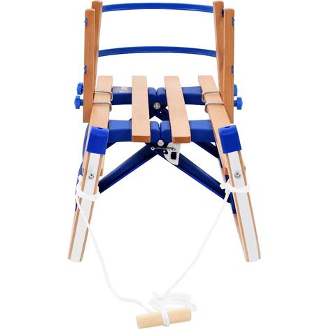 Traîneau pliable en bois avec dossier 119 cm (1/5)