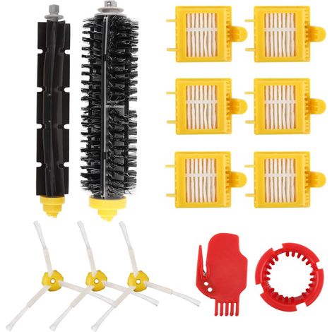Kit de 13 brosses de rechange pour iRobot Roomba série 700, comprenant brosses, filtres et outils de nettoyage. Compatible avec les modèles iRobot Roomba séries 700, 760, 770 et 780. Multicolore. (1/5)