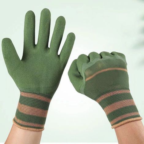 Gants de jardinage, résistants à la perforation, imperméables, anti-coupures et antidérapants, adaptés aux travaux extérieurs tels que la taille des rosiers. (1/5)