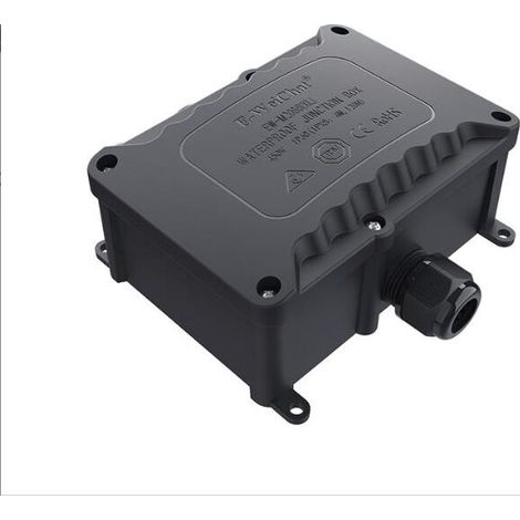 FLITI Einteilige wasserdichte IP68-Anschlussdose für kleine schwarze Elektrokästen mit Durchmesser Ø9mm-Ø12mm (1/4)