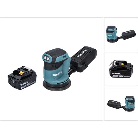 Makita DBO 180 M1 Akku Exzenterschleifer 18 V 125 mm + 1x Akku 4,0 Ah - ohne Ladegerät