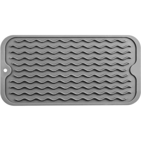 Escurridor de platos de silicona ecológico y resistente al calor para encimera de cocina (1/4)