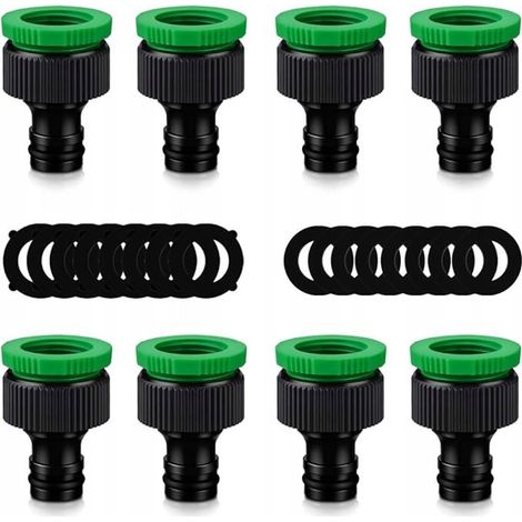 Gartenschlauchverbinder 2-in-1-Adapter 3/4'' und 1/2'' 8 Stück (1/2)