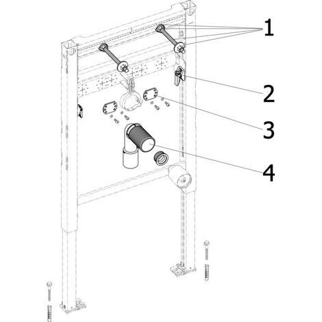 Élément de lavabo Prevista Dry 8535.31 en 820/980 mm (1/5)