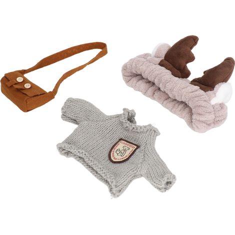 Ensemble de 3 vêtements en peluche canard lavables, vêtements en peluche canard à assortir soi-même, vêtements en peluche canard en peluche de dessin animé pour enfants, type G (1/5)