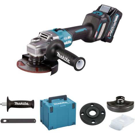 Makita GA023GM201 Akku-Winkelschleifer Ø 125 mm 40 V max. / 2x 4,0 Ah Akkus + Ladegerät im MAKPAC (1/10)