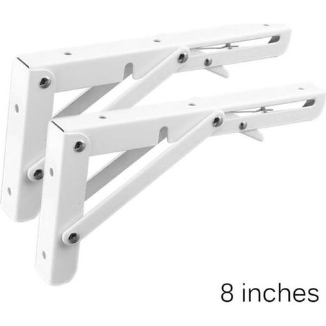 1 paire pliantes Supports de tablettes robuste Pliable Support de tablette pour Table de travail Gain d'espace bricolage Support (1/4)