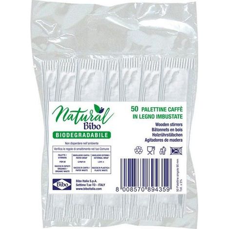 Paletta Caffe Legno Pz 50 Natural Bibo (1/2)