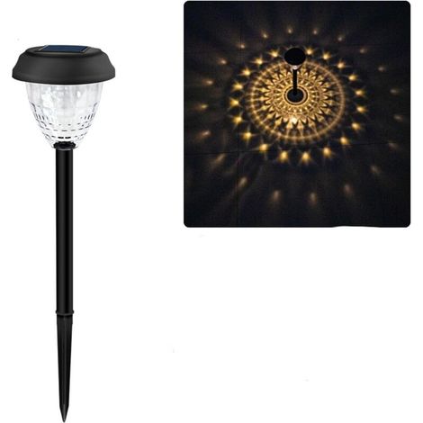 Lampe Solaire Exterieur Lumières Solaires À La Maison Projection Extérieure Ondulation Cour De Jardin noir Lumière Chaude (1/5)