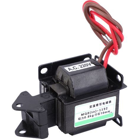 Électroaimant tractif AC 220V, course 10mm, force 7.9N, modèle MQ8(SA)-1192, haute qualité