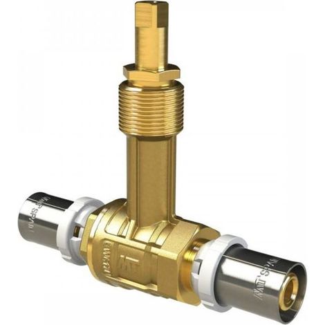 Robinet à boisseau sphérique à encastrer avec raccord multicouche DN16 - haute résistance, 10 bar, 90°C - MARQUE