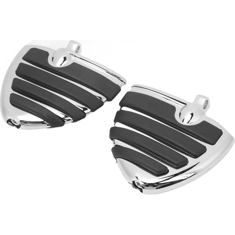 1 paire de repose-pieds de moto chromés antidérapants, pédales de moto adaptées à FXCW FXCWC FXS FXSB FXSBSE.