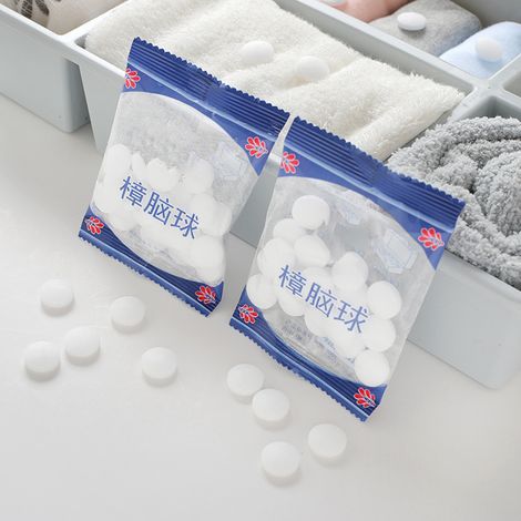 Boules antimites blanches anti-moisissure anti-acariens pour armoire placard maison (1/5)