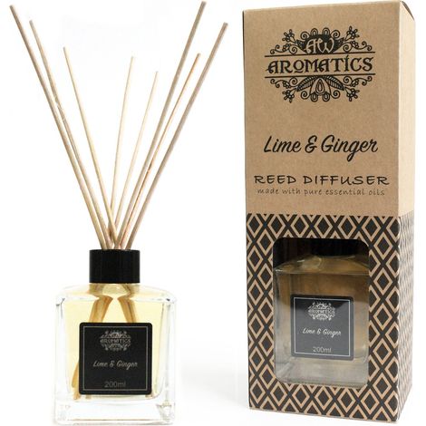 Diffuseur d'huiles essentielles de citron vert et de gingembre 200 ml- Vendu par 1 (1/4)