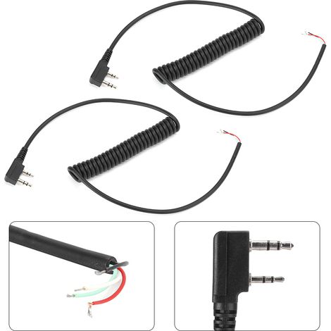 Câble micro et haut-parleur 2 broches 4 fils pour Baofeng UV5R et Kenwood TK370