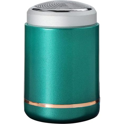 Rasoir électrique pour homme, utilisable sur peau sèche ou humide, rechargeable, étanche, avec affichage numérique intelligent et tête de rasoir rotative 4D, chargement USB (vert). (1/5)