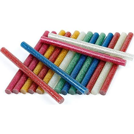 50 Bâtons de Colle Chaude Pailletés en Eva, Adhésif Fort et Stabilité, 50 Pièces pour Décoration de Fête et Travaux Manuels sur Verre et Papier (1/5)