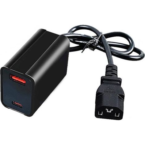 Adaptateur de charge rapide pour vélos électriques 36V 72V avec ports USB et Type C (1/5)