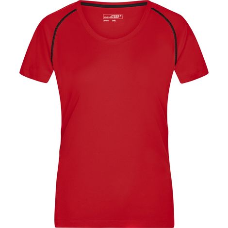 James & Nicholson Funktions-Shirt Damen JN495 Gr. XS red/black