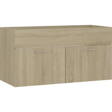Maison Exclusive - Armoire d'évier Chêne sonoma 90x38,5x46 cm Bois d’ingénierie