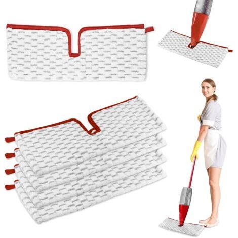 5 Pièces pour Vileda Spray Balai Recharge Kit,2 en 1 Microfibres Réutilisable pour Vileda 1-2 Spray Max Balai Recharge, pour Convient à Tout Type de Sols (1/5)