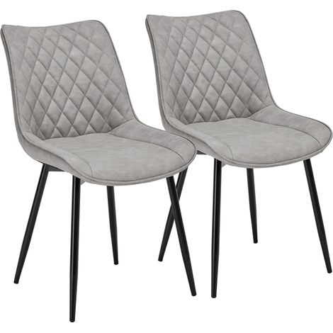 WOLTU 2pcs dining chairs Kitchen Counter chairs Lounge Leisure Living Room Grey