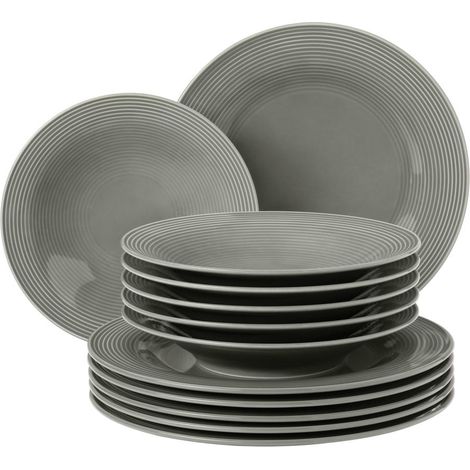 Tragar Seltmann Beat Color Glaze Geschirrservice grau perle