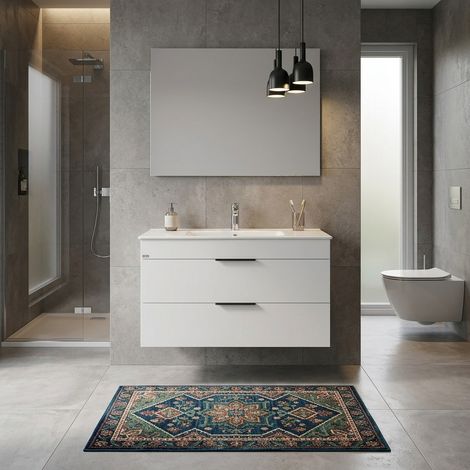 Jika Cube - Mueble con lavabo, 98x42x62 cm, blanco H4536521763001 (1/5)