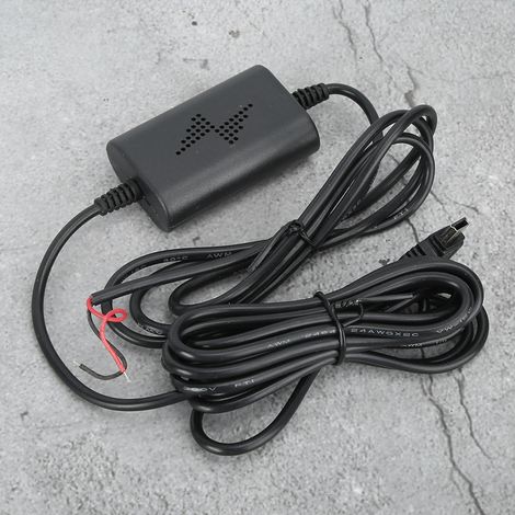 Kit de câblage direct pour voiture 12V/24V vers 5V 2,5A, câble convertisseur pour moniteur de stationnement, mini USB coudé à droite (1/5)