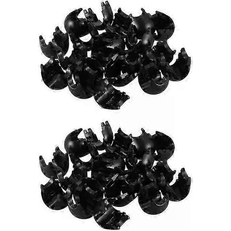 20 Stück Kletterseil-Netzverbinder aus Kunststoff, Netzschnalle, passend für Kletterseile von Schaukeln im Außenbereich, Schwarz-JXLGV (1/5)
