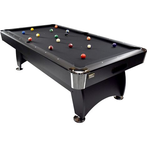 NORTH Gardone Table de billard Noir/Noir 7FT + Tennis de Table (1/5)