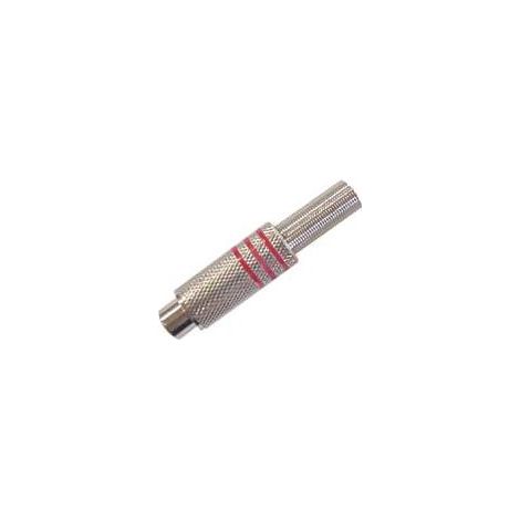 FICHE RCA FEMELLE - NICKEL - ROUGE CA064R RI790