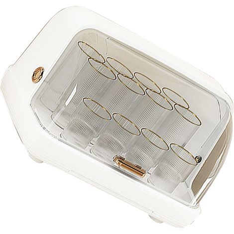 Boîte de rangement transparente pour tasses à thé, avec système d'égouttage et anti-poussière, grand format blanc 38,5 x 27 x 25 cm