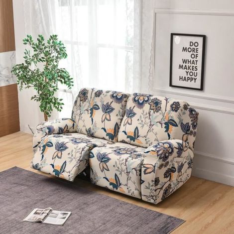 Housse de Fauteuil Relax 2 Places , WOVTE Housse De Fauteuil Inclinable à imprimé Housse De Canapé Chaise Inclinable N (1/4)