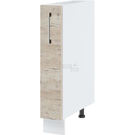 Meuble range épice Bellissi Noyer blanchi L 15 cm