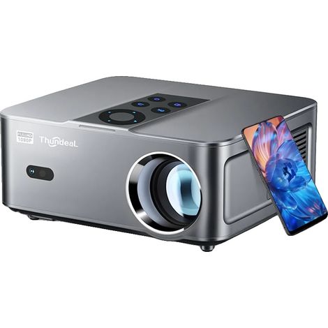 Projecteur Vidéo, 1920x1080P Full HD, 23000 Lumens de Luminosité, 20000:1 Rapport de Contraste, 2G RAM, 32G de Stockage (1/5)