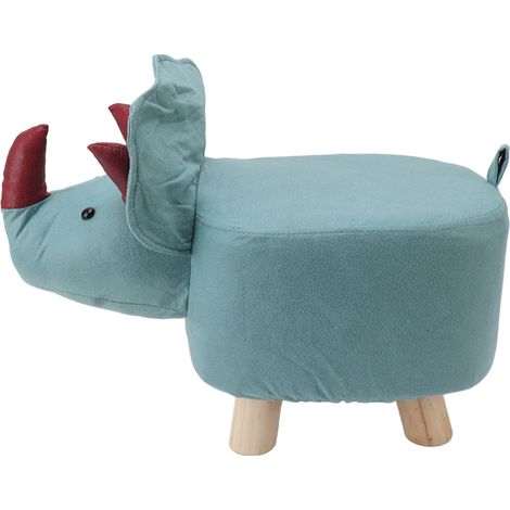 Ein bezaubernder, tierförmiger Fußhocker mit weicher Polsterung und rutschfester Unterseite. Ein kleiner, dinosaurierförmiger Fußhocker für Kinder und Erwachsene. (1/5)