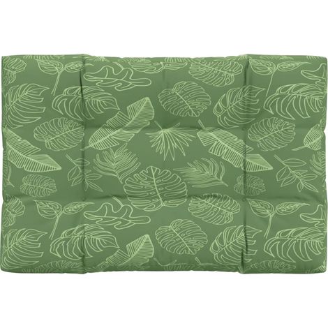 Coussin de palette à motif de feuilles 120x80x12 cm Tissu (1/5)