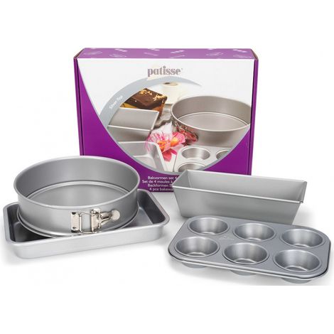 Patisse Silver-Top Set mit 4 Backformen silver