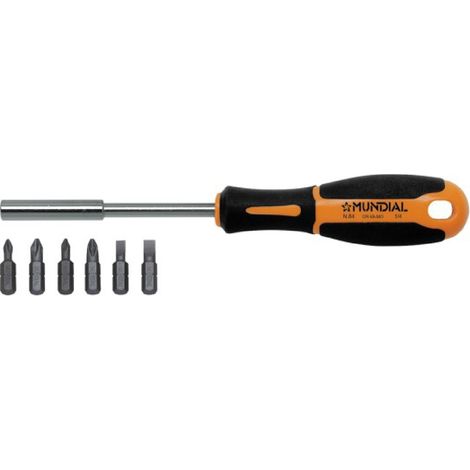 Cacciavite portainserti con 6 inserti magnetici con manico antiscivolo (1/2)