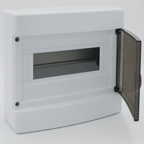 Centralino da parete 12 moduli, bianco IP40, 270x190x100 mm, RAL 9016, ideale per installazioni elettriche domestiche e industriali (1/5)
