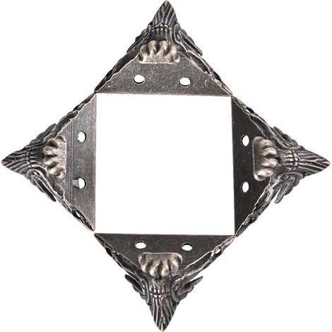 protections d'angle en antique pour coffres et boîtes à bijoux design rétro lot de 4 Laiton (1/5)