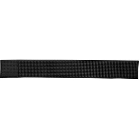 Tapis de bar antidérapant en PVC noir 60 x 8 x 1 cm pour comptoirs de bar, idéal pour les salons de coiffure et les cafés. (1/5)