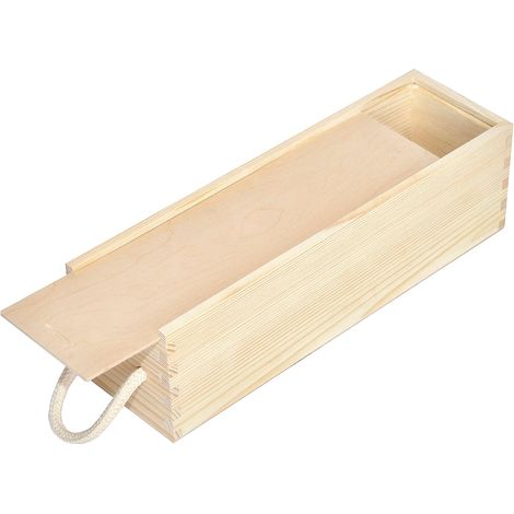 Wooden Wine Box for 1 Bottle 36 x 11 x 9.8 cm – Natural