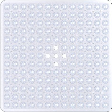 APEX Tapis de douche carré antidérapant et anti-moisissure - 53 x 53 cm, avec ventouses et trous d'évacuation (1/5)