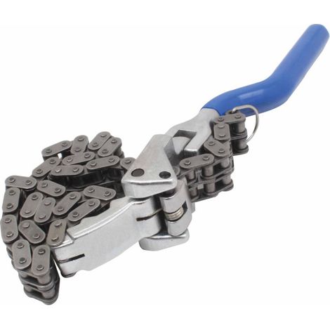 Llave de Cadena Doble para Filtros de Aceite Largo cadena 520 mm Rango 60-160 mm con mango giratorio 180° (1/4)