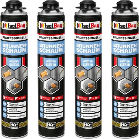 Brunnenschaum 4 x 750ml Bauschaum Montageschaum Pistolenschaum IsolBau (1/5)